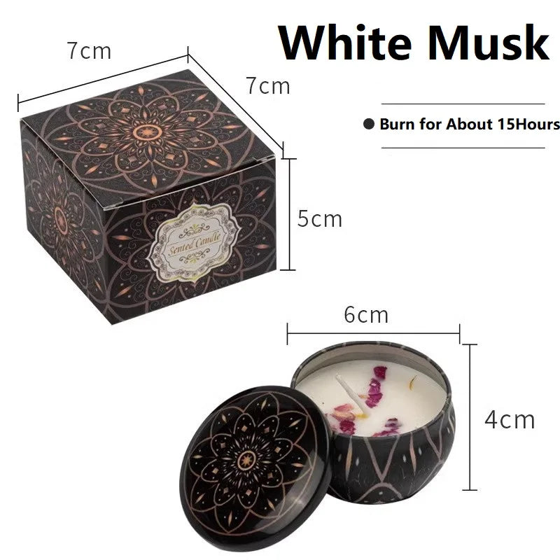 1/4PCS Vintage Scented Candles  Flower Fragrance Candle