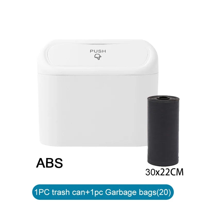 Car Trash Can (with Lid) Contains 60 (300) Garbage Bags, Leak-proof Mini Car Accessories