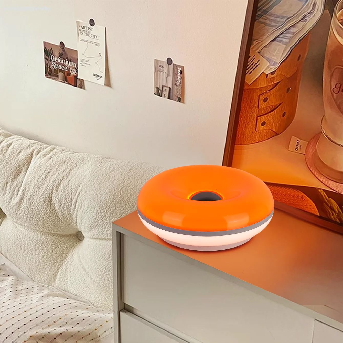 Bauhaus table lamp USB plug bedroom bedside lamp (Not glass）