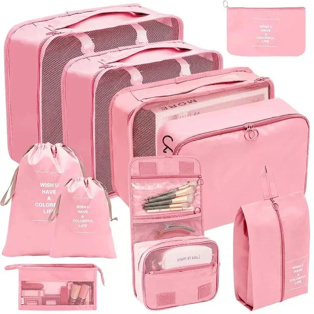7/8/9/10 Pcs Set Travel Organizer Storage Bags