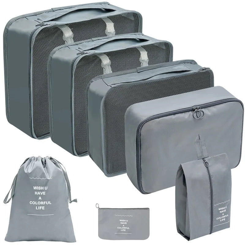 7/8/9/10 Pcs Set Travel Organizer Storage Bags