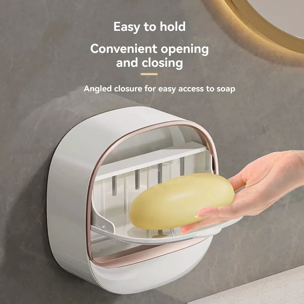 Waterproof Soap Box for Shower Or Sink Hanging Soap Holder with Drainage