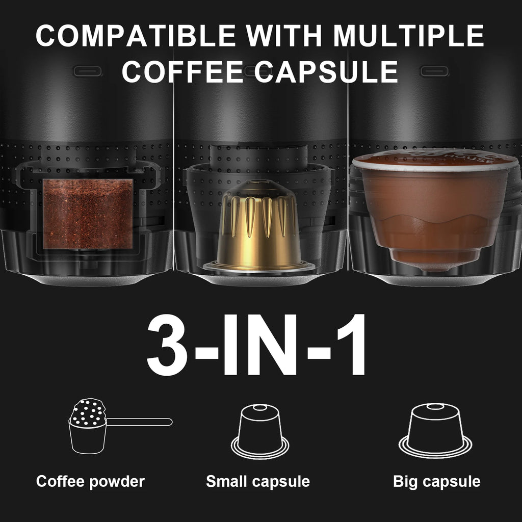 Wireless Electric Portable Espresso Coffee Machine for Car & Camping