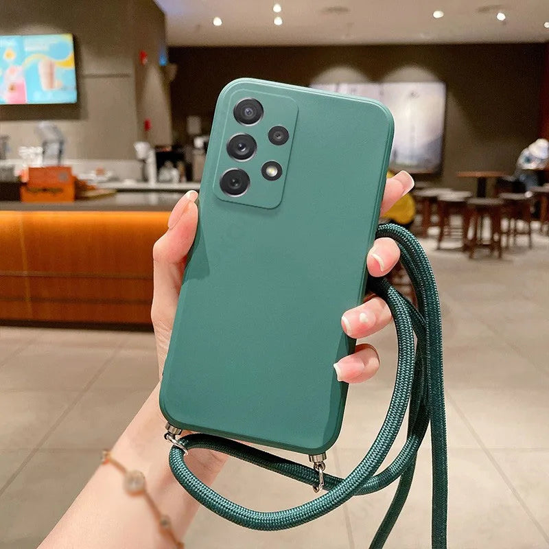 Soft Crossbody Strap Lanyard Case For Samsung Galaxy