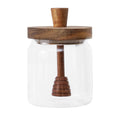 Glass Storage Bottles Honey Jars with Dipper and Lid