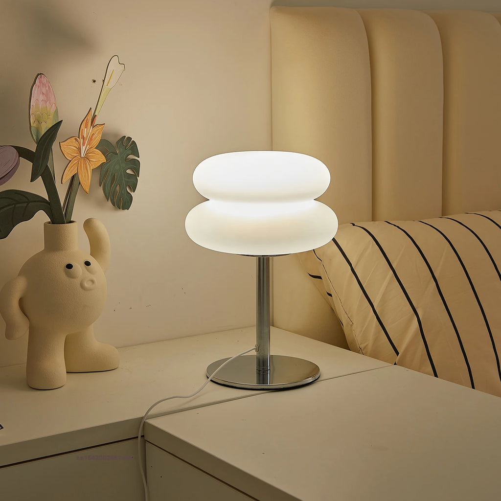Bauhaus table lamp plastic lampshade Nordic mushroom lamp 9-level brightness & dimming