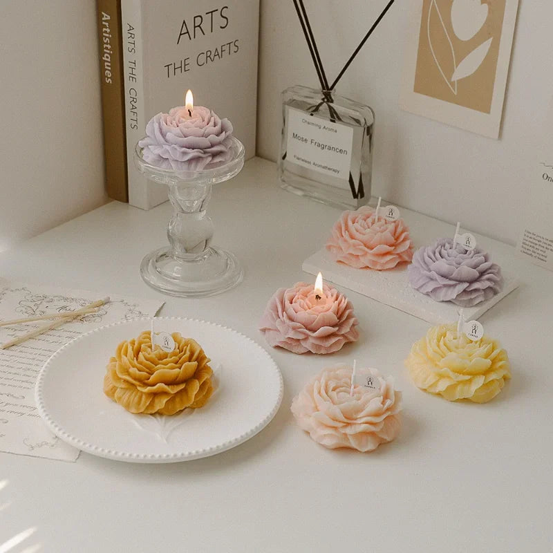 3D Peony Aromatic Candle Creative Flower Aromatherapy