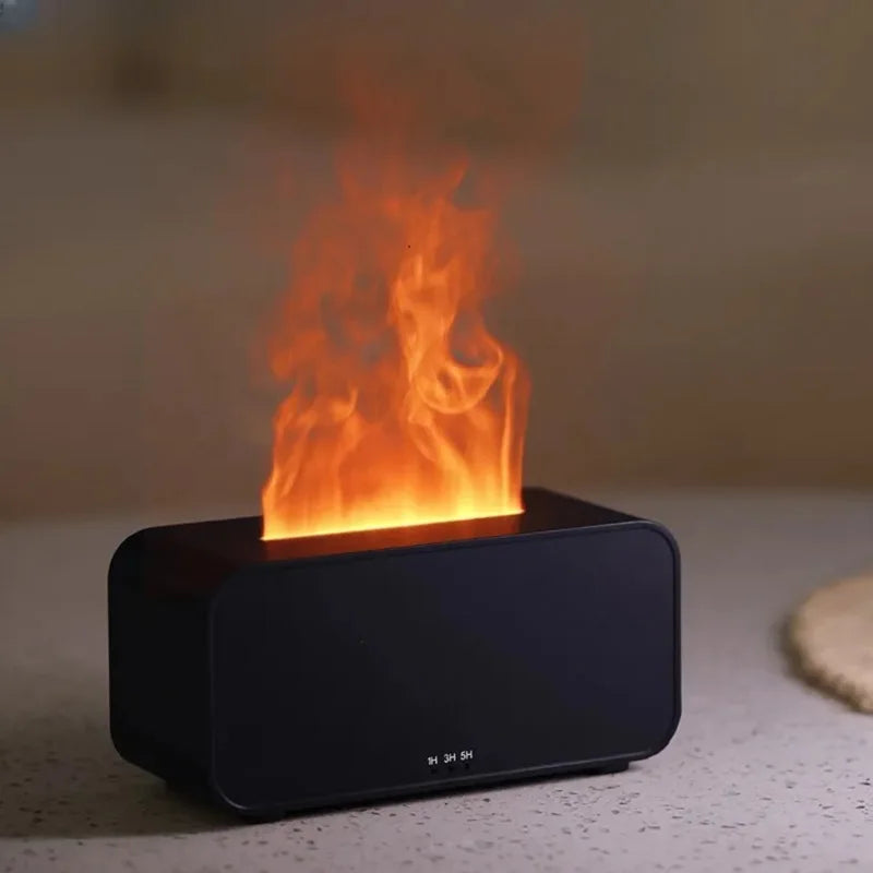 Air Humidifier/Diffuser With Mini Flame And LED Light