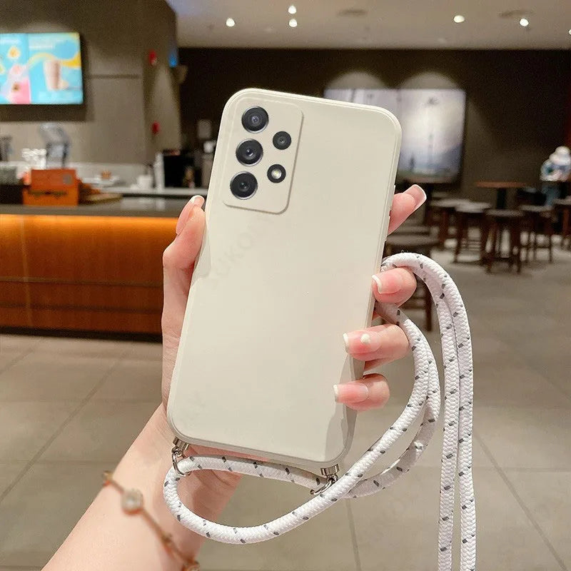 Soft Crossbody Strap Lanyard Case For Samsung Galaxy