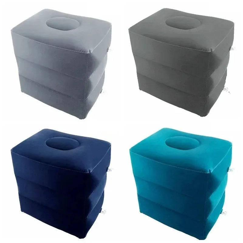 Footrest Pillow Resting For Airplane Inflatable Travel Foot Rest