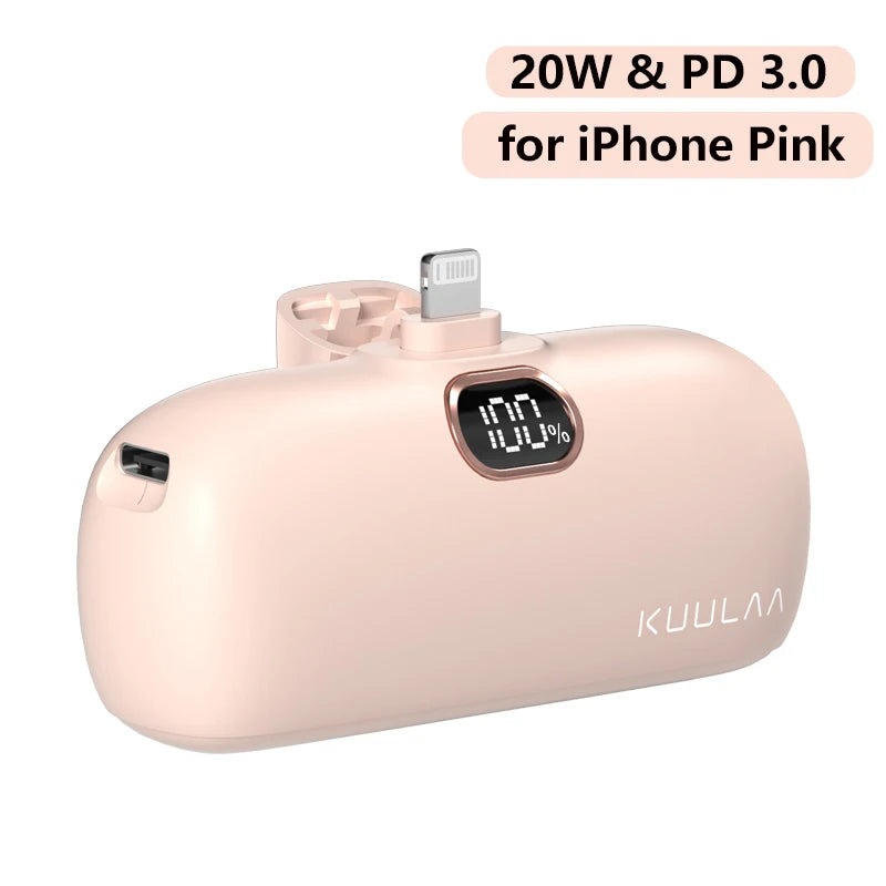 Mini Power Bank 5000mAh Fast Charging Portable Charger