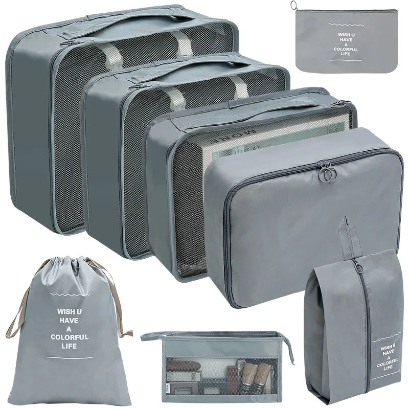 7/8/9/10 Pcs Set Travel Organizer Storage Bags