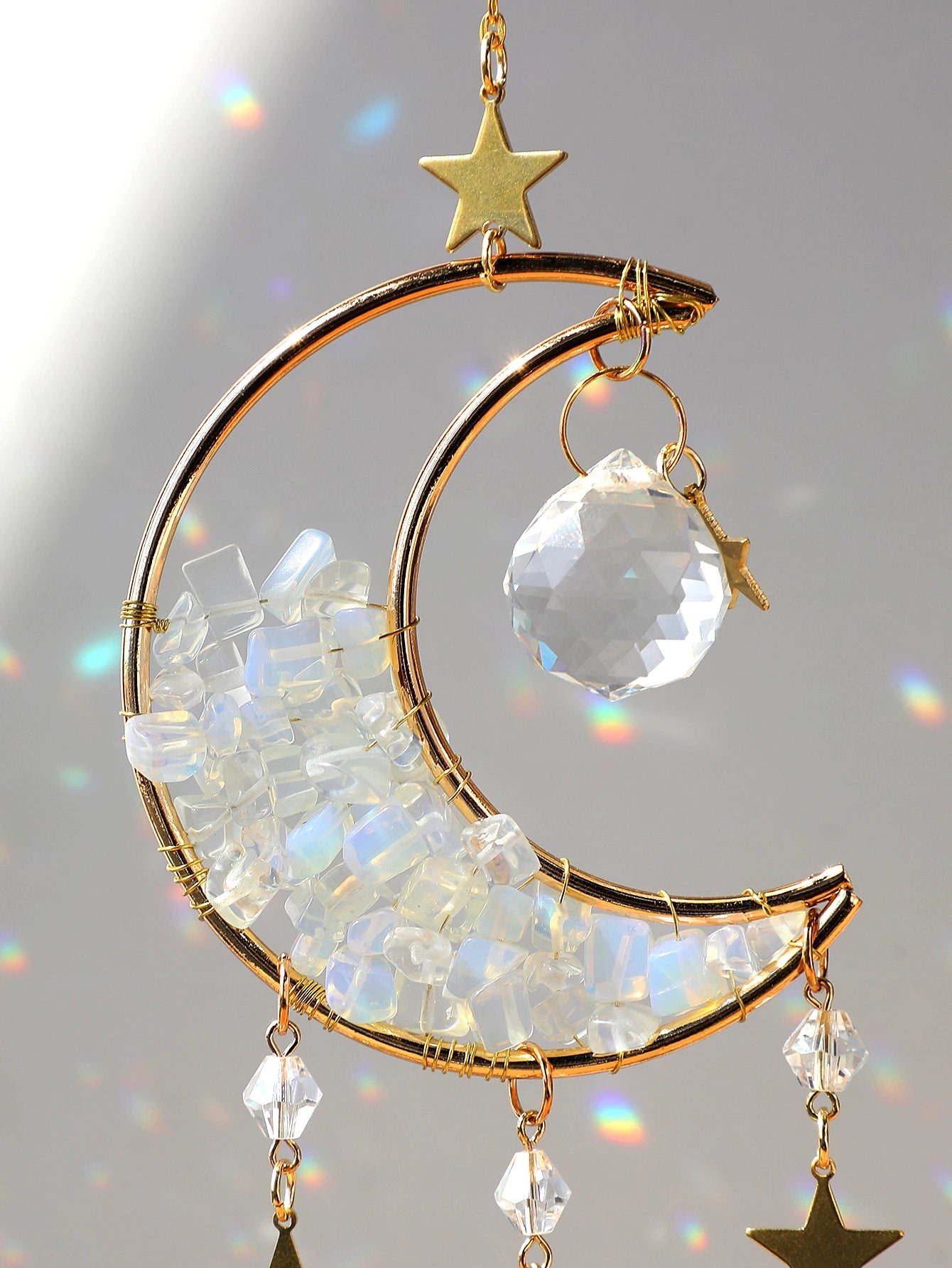 Crystal Moon Wind Chimes