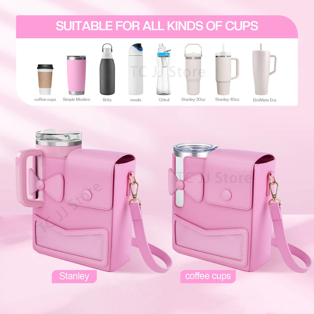 Universal Crossbody Bag Purse for Stanley Cup 40 oz With Adjustable Shoulder Strap