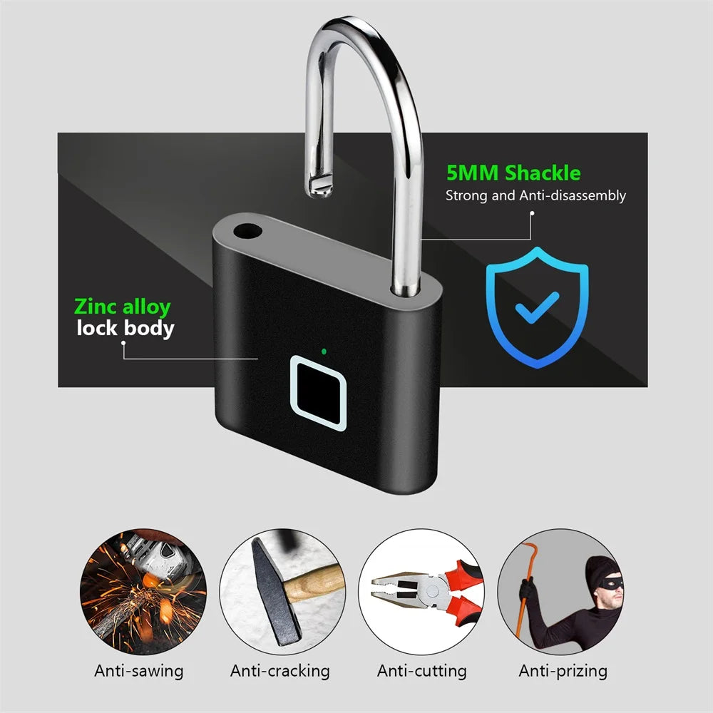 USB Fingerprint Keyless Lock Waterproof & Anti-theft