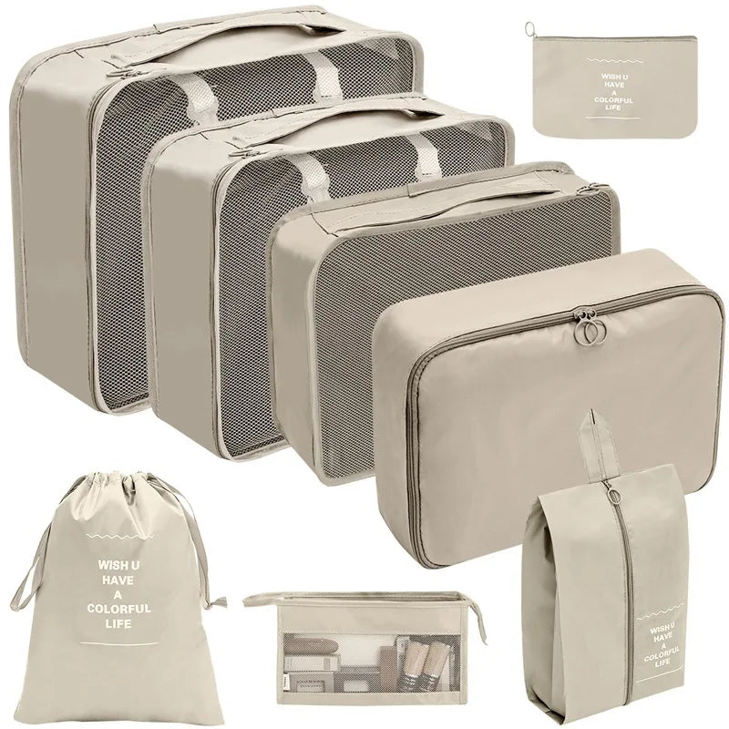 7/8/9/10 Pcs Set Travel Organizer Storage Bags