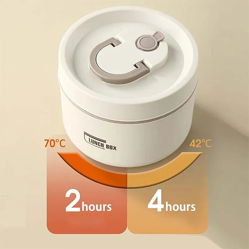 Portable Insulated Food Lunch Container Set with Thermal Lunch Box 3 Separate Stackable Lunch Containers
