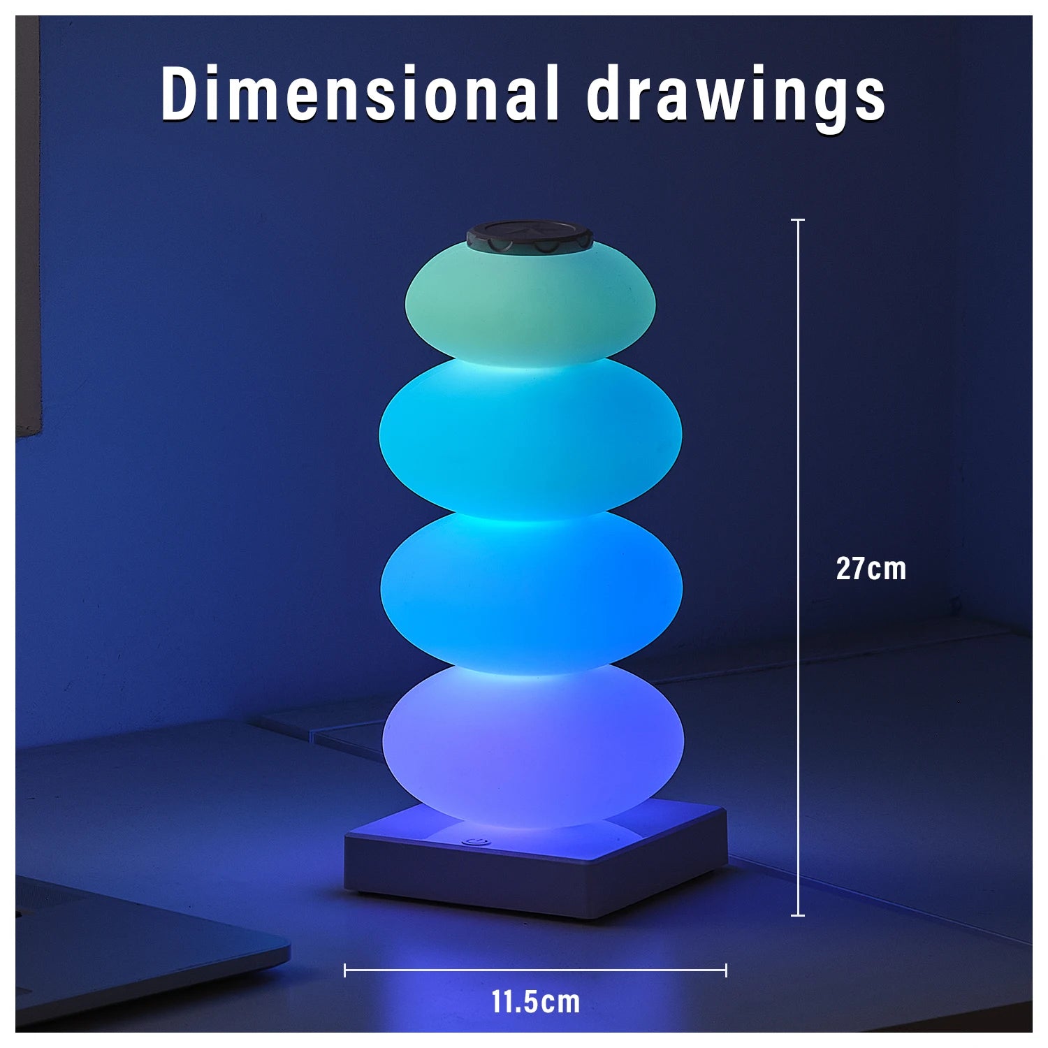 Mood light bedroom table lamp DIY 16 color changing table lamp