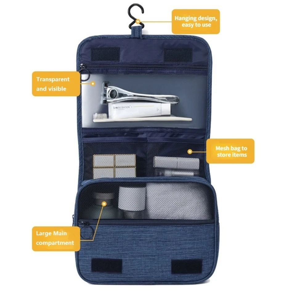 Portable Toiletry Washbag with Hanging Hook Waterproof