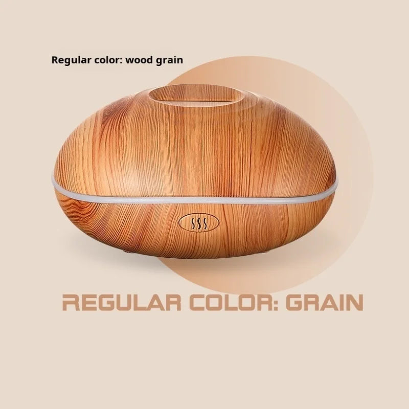 7 color Fire Flame Wood grain aromatherapy machine humidifier Aroma Diffuser