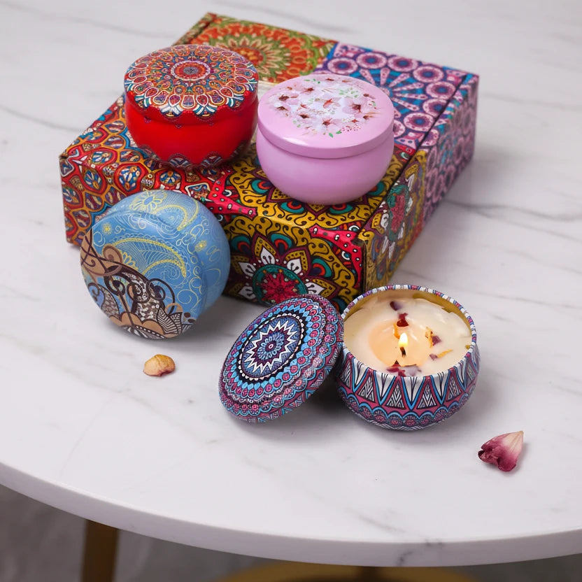 4Pcs/Box Scented Candle Set