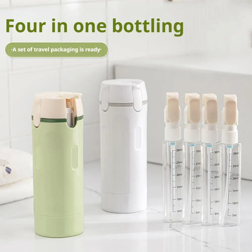 4-in-1 Dispenser Bottle For Travel with Labels