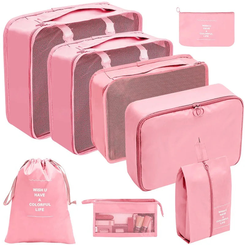 7/8/9/10 Pcs Set Travel Organizer Storage Bags