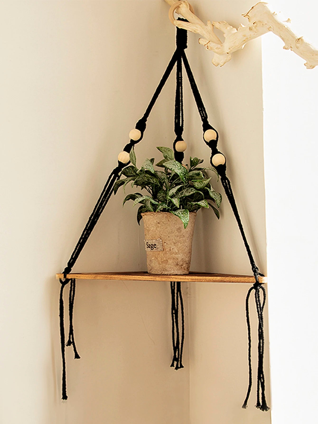 1/2/3-tier Floating Triangle Wall Shelf