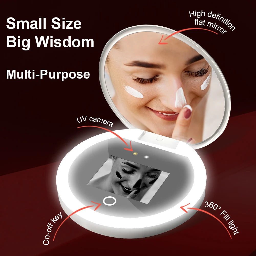 Smart Sunscreen Led Light Portable Makeup Mirror Uv Camera