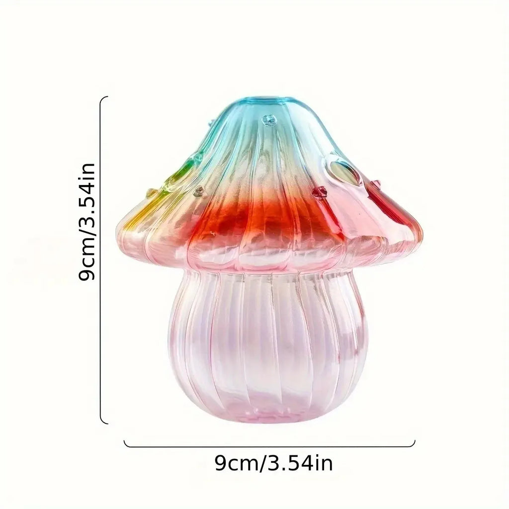 Boho Glass Mushroom Vase
