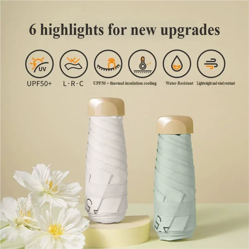 Mini Sun/Rain Umbrella Folding UV Ultraviolet Protection