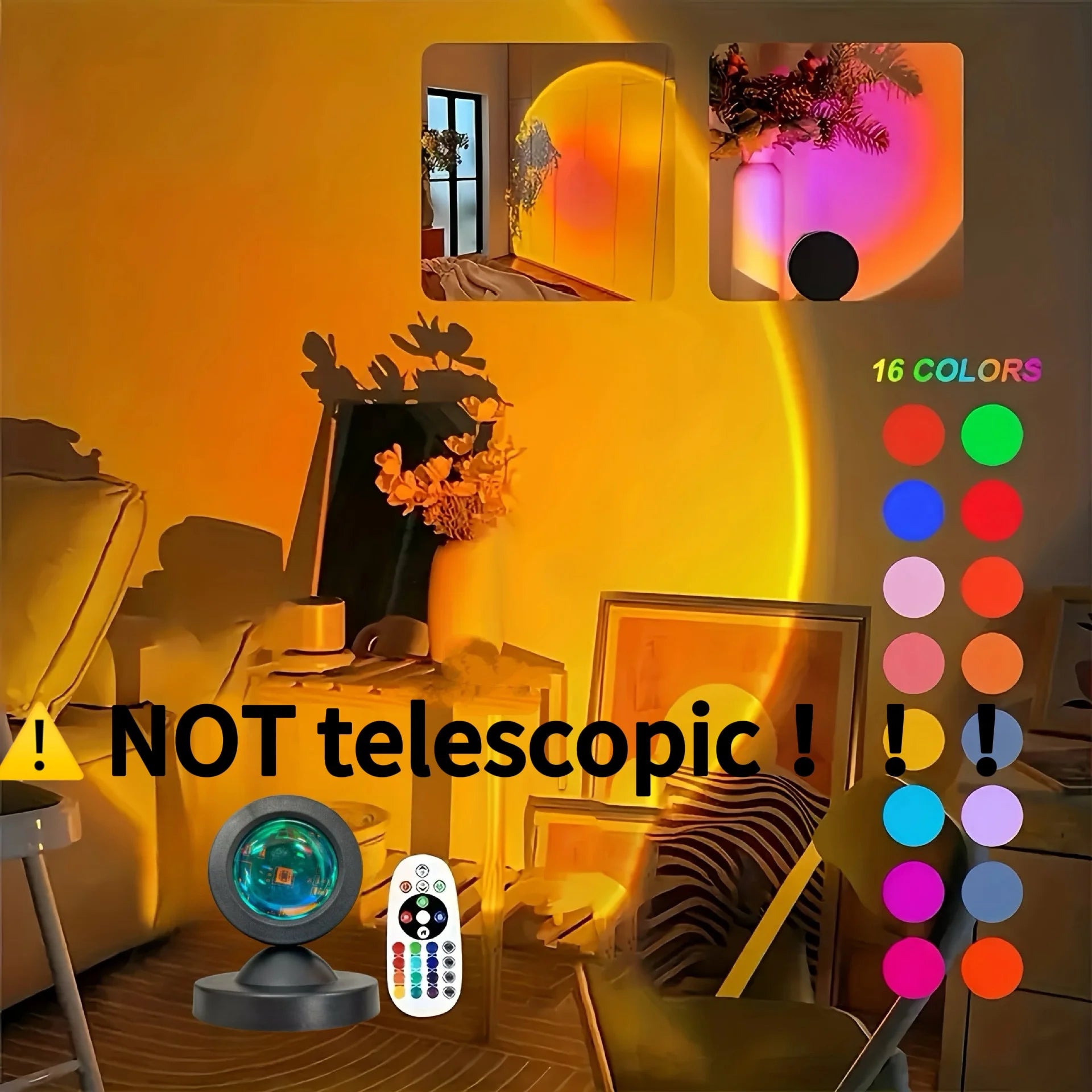 Sunset Light Projection Light With Remote Control 16-Color