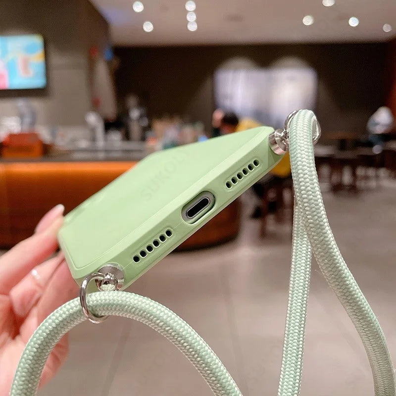 Soft Crossbody Strap Lanyard Case For Samsung Galaxy