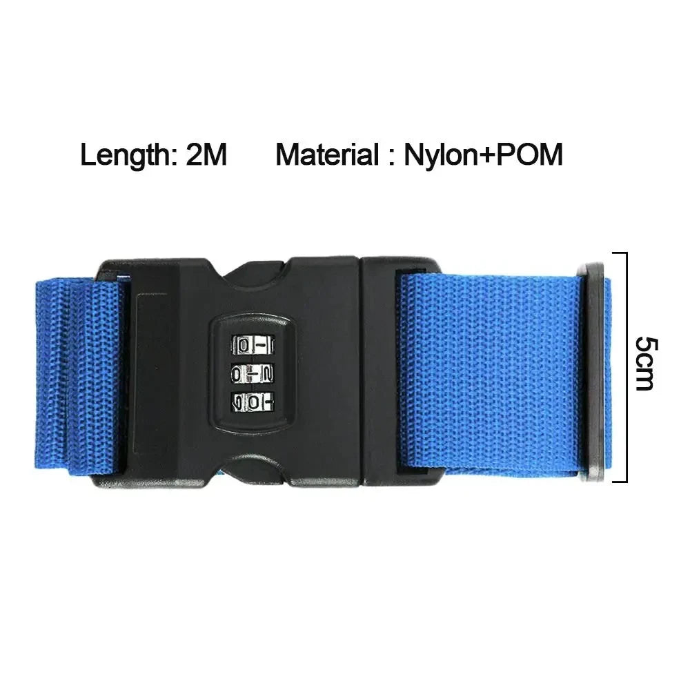 Adjustable Luggage Security Lock Belts Strong Elastic Extra Safety