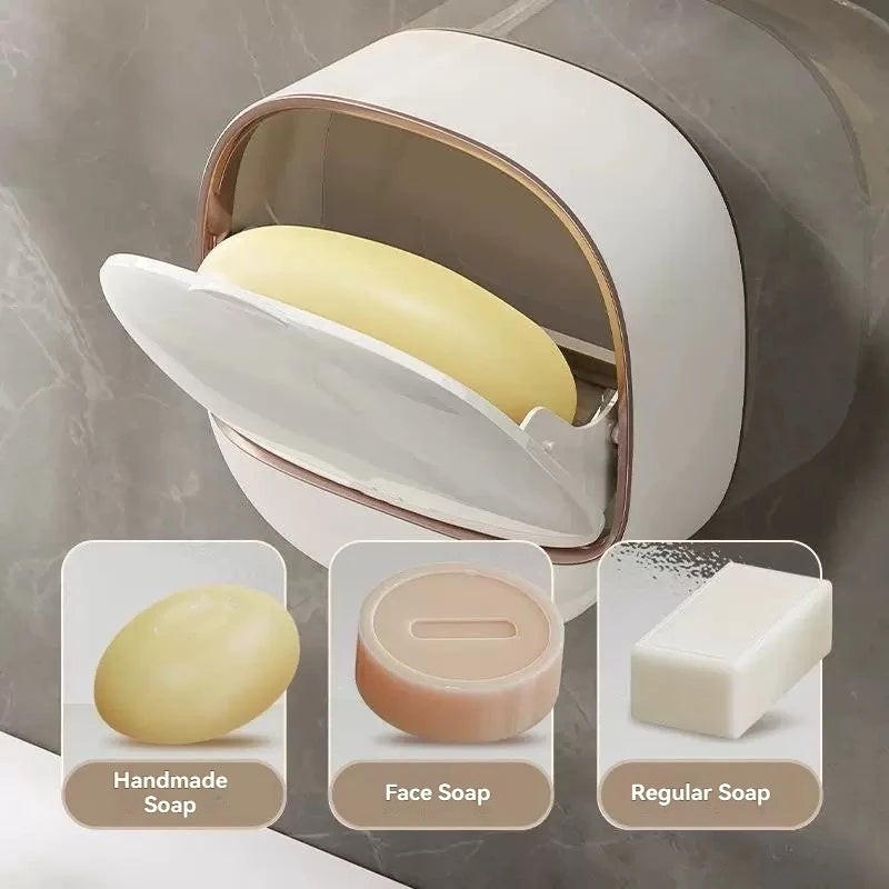 Waterproof Soap Box for Shower Or Sink Hanging Soap Holder with Drainage