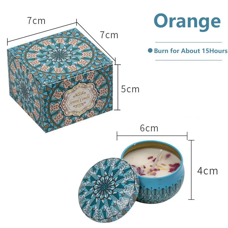 1/4PCS Vintage Scented Candles  Flower Fragrance Candle