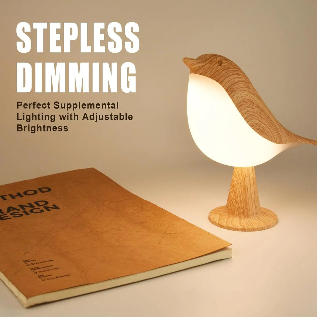 1pc LED Touch-Control Bird Lamp 3-Levels Dimmable, USB-Cordless with Rechargeable Battery