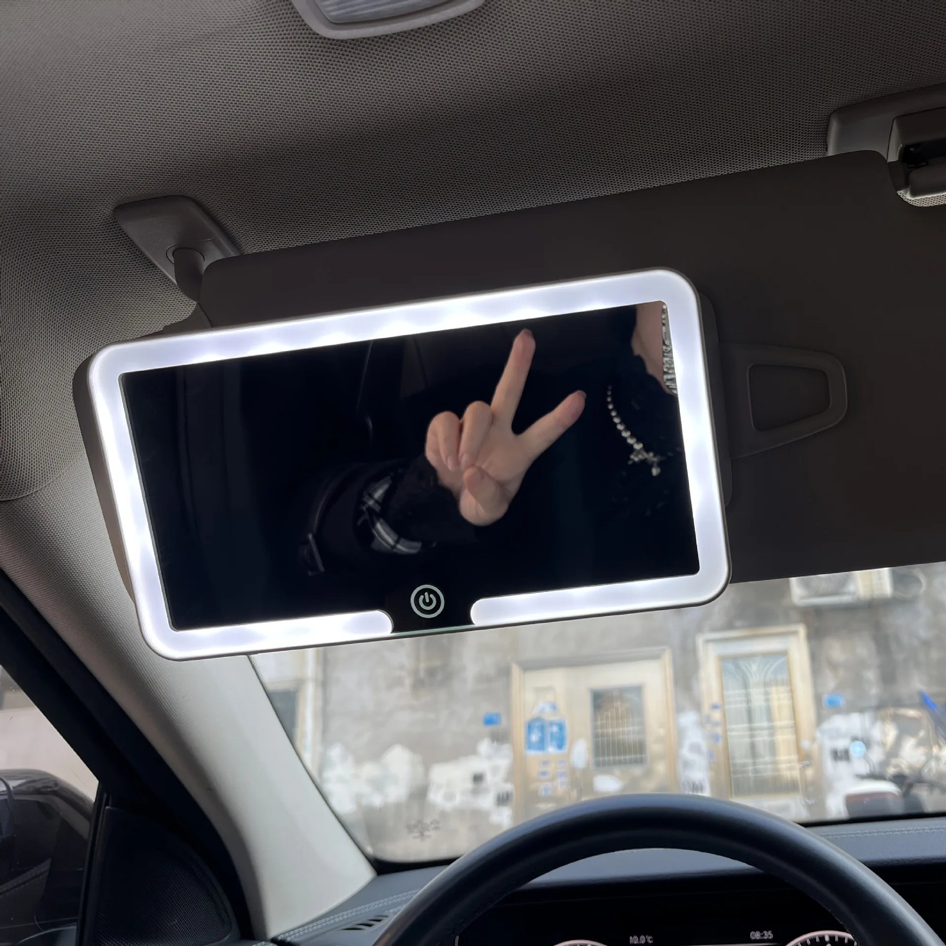 Rechargeable Car Mirror For Sun Visor Plate LED