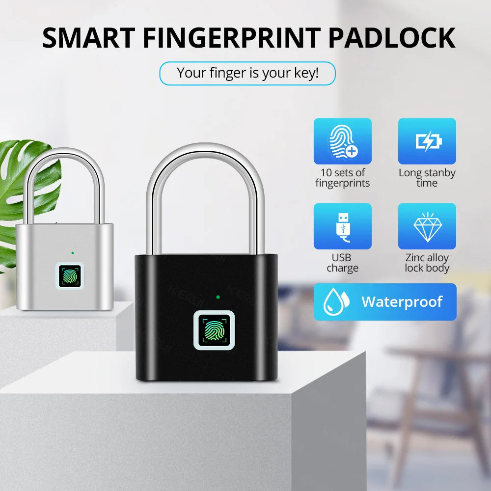 USB Fingerprint Keyless Lock Waterproof & Anti-theft