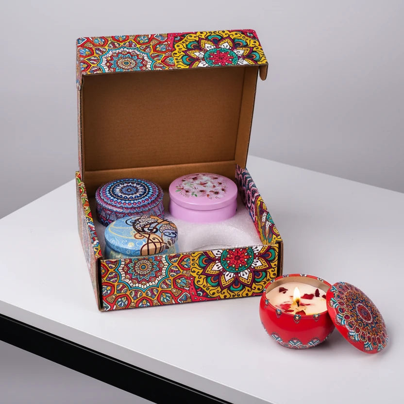 4Pcs/Box Scented Candle Set