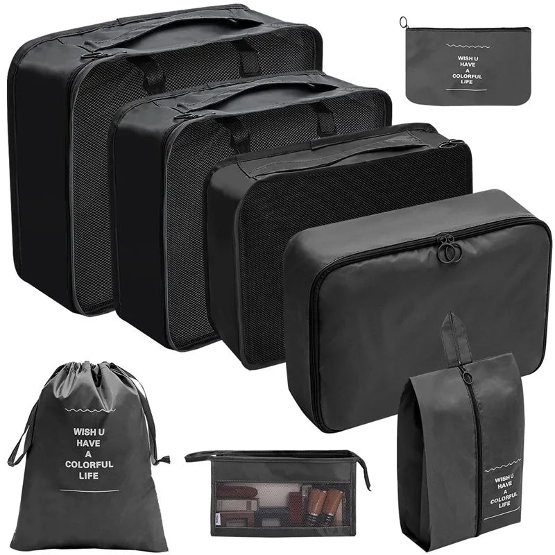 7/8/9/10 Pcs Set Travel Organizer Storage Bags