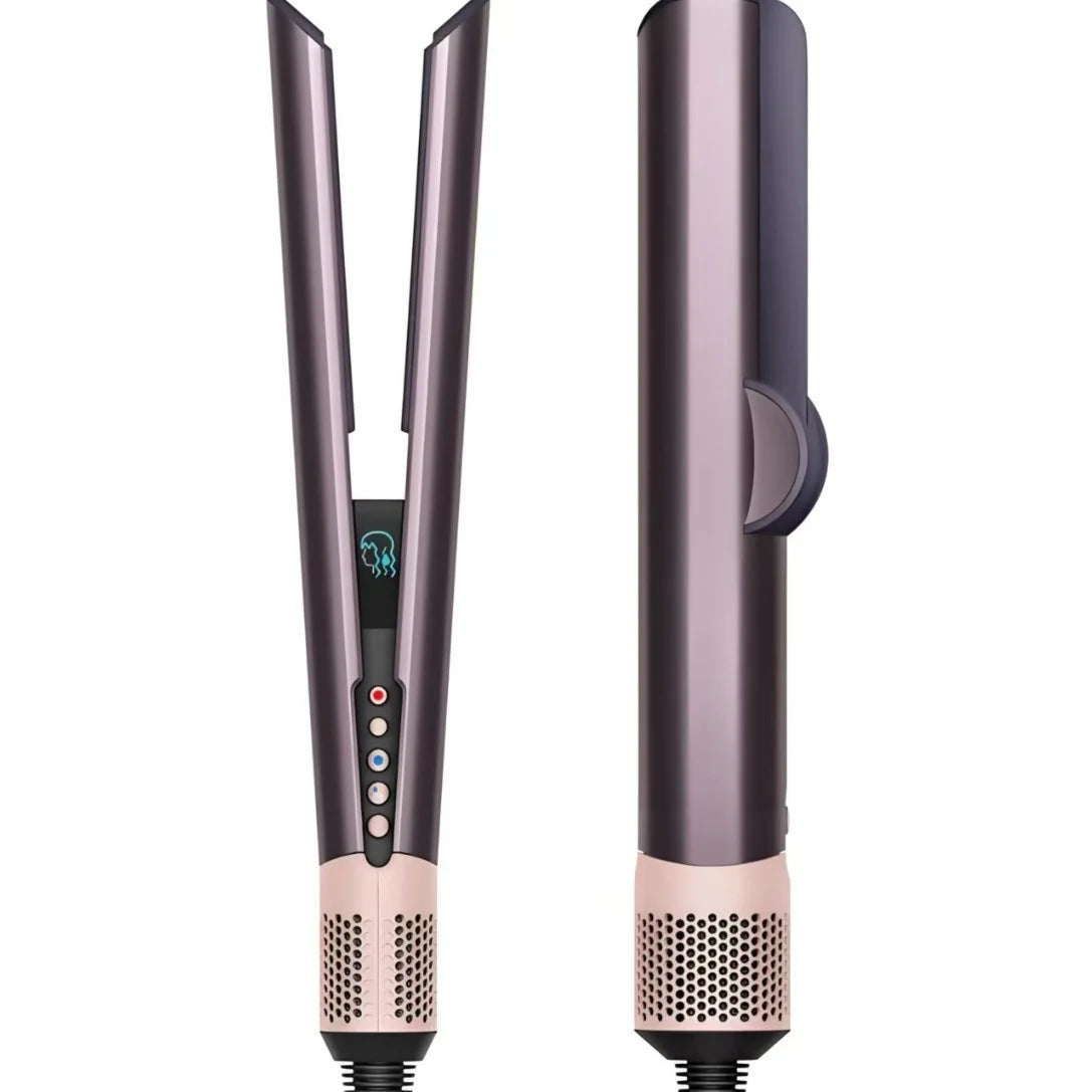 2-in-1 Hair Dryer and Flat Iron Dual Heat Hair Styler for Quick Drying and Straightening