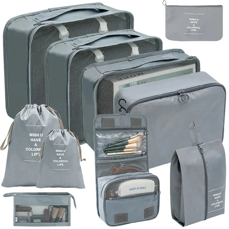 7/8/9/10 Pcs Set Travel Organizer Storage Bags