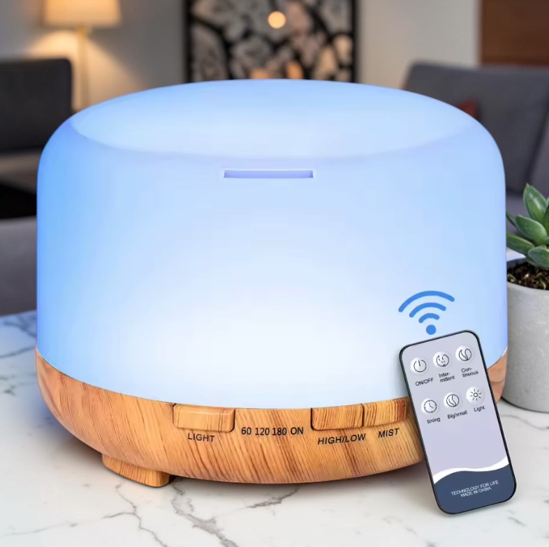 500ML Mini LED Humidifier Aroma Diffuser, Essential Oil Diffuser