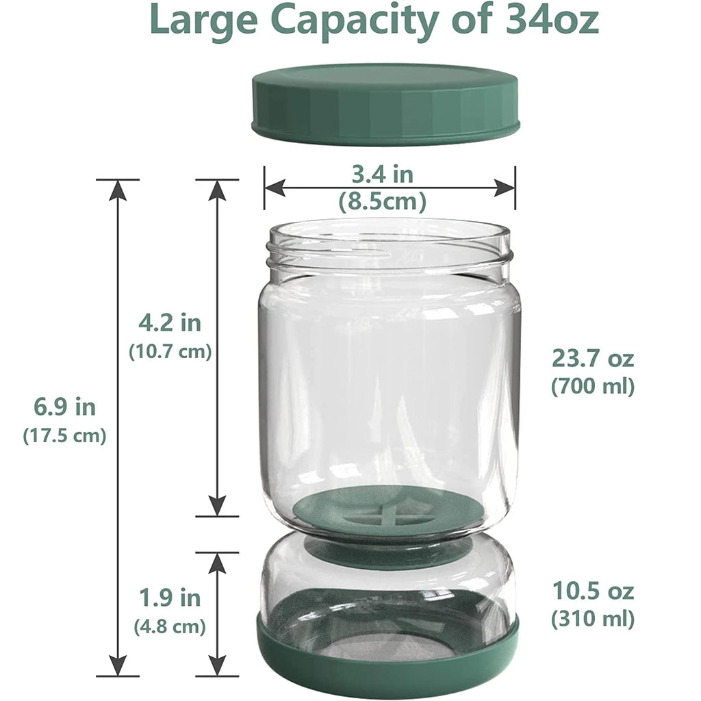 Glass Pickle Strainer Jar with Lid