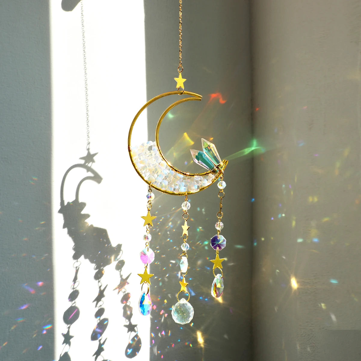 Crystal Moon Wind Chimes