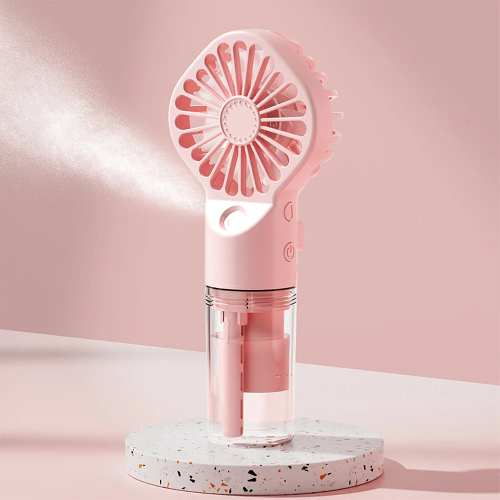 Portable Mini Handheld Mist Fan USB & Rechargeable