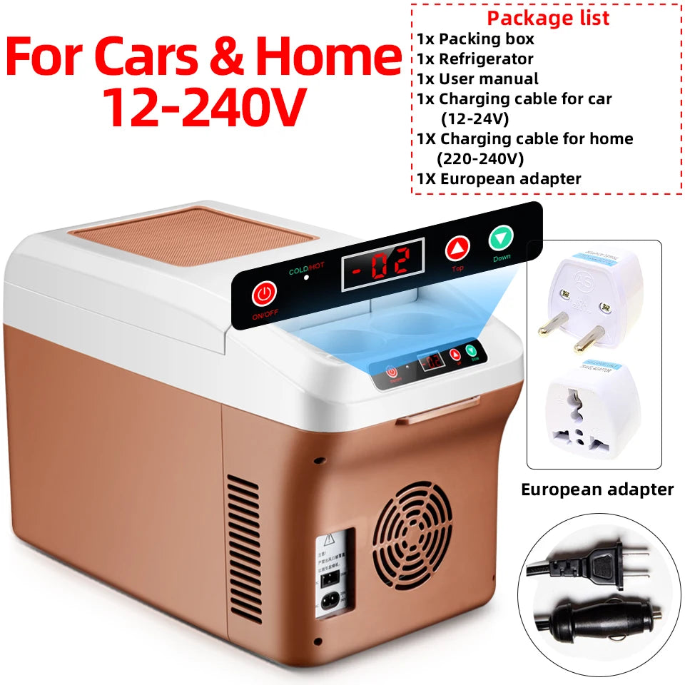 Mini Cooler For Home & Car Portable 15L Large Capacity Digital Display Super Cooling Box