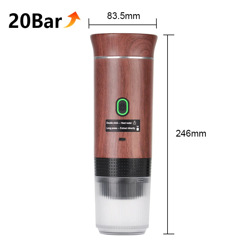 Wireless Electric Portable Espresso Coffee Machine for Car & Camping