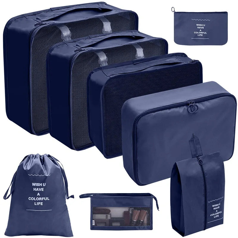 7/8/9/10 Pcs Set Travel Organizer Storage Bags